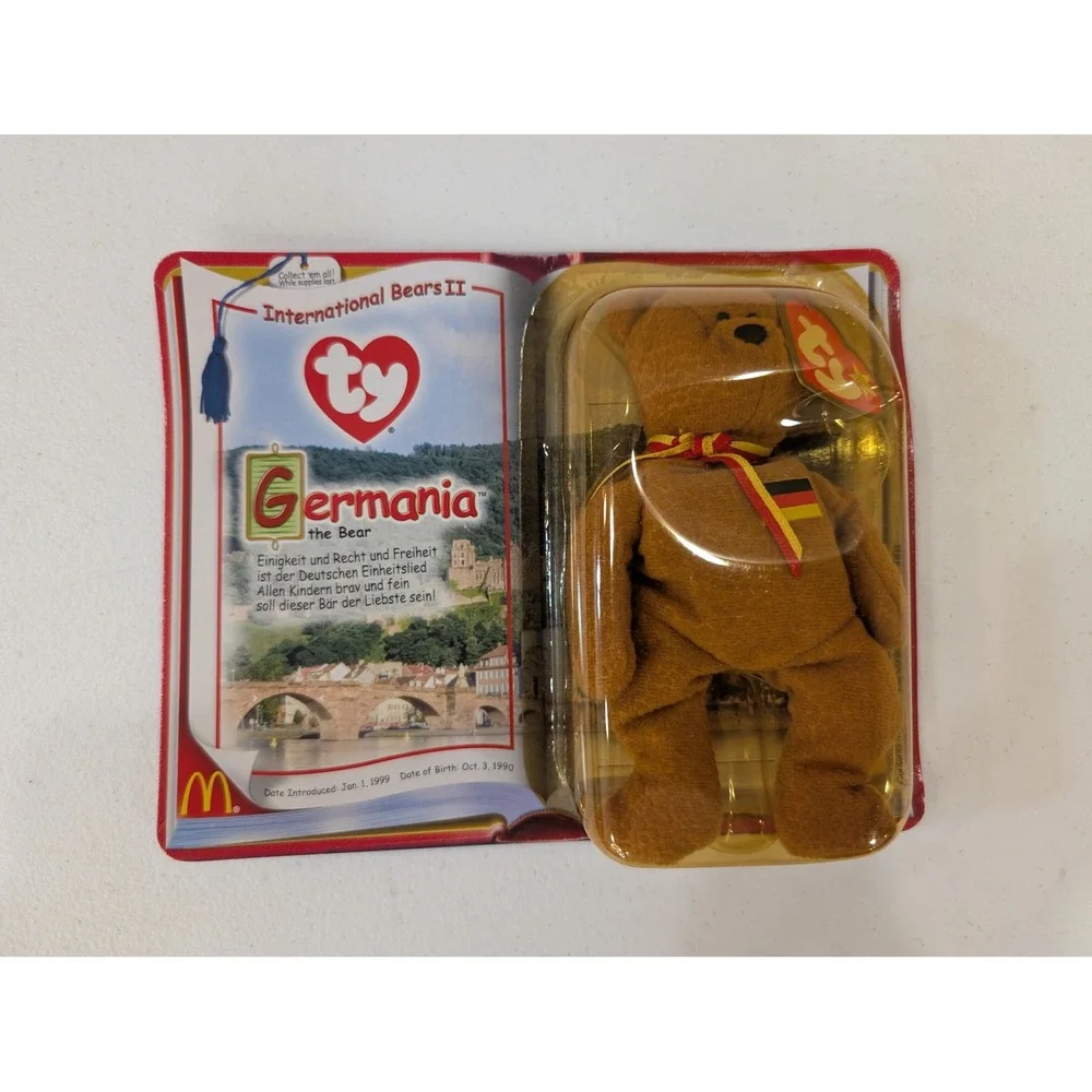 McDonalds Ty Teenie Beanie Baby International Bears II Germania Bear - Picture 1 of 2